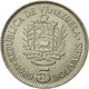 Monnaie, Venezuela, 5 Bolivares, 1989, Werdohl, TTB, Nickel Clad Steel, KM:53a.1 - Venezuela