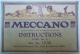 MECCANO - Instructions - Livre N°1 - Meccano