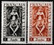 Lot De 2 Timbres-poste Gommés Neufs** - Divintés Apsara - N° 236-237 (Yvert) - Établissements Français Dans L'Inde 1948 - Unused Stamps