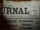 10 Décembre 1940 :rare Journal Double "non Coupé" Après Impression----->  2 éditions LE JOURNAL Et L'INDEPENDANT - Autres & Non Classés