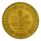 Monnaie, République Fédérale Allemande, 5 Pfennig, 1980, Hambourg, SUP, Brass - 5 Pfennig
