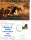 Südsudan SOUTH SUDAN "Lions With A Kill" Postcard With 3.5 SSP Stamp 1st Issue Soudan Du Sud #295 - Zuid-Soedan