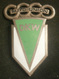 Car - DKW AUTO UNION  Vintage  Enamel Big Badge  - Size 37,5 X 54mm - Audi