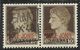 ZANTE 1943 COPPIA ISOLE JONIE + AMMINISTRAZIONE CIVILE GRECA BLACK OVERPRINTED SOPRASTAMPA NERA CENT. 10 MNH CERTIFICATA - Occup. Tedesca: Zante