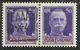 ZANTE 1943 COPPIA ISOLE JONIE + AMMINISTRAZIONE CIVILE GRECA BLACK OVERPRINTED SOPRASTAMPA NERA CENT. 50 MNH CERTIFICATA - Deutsche Bes.: Zante