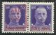 ZANTE 1943 COPPIA ISOLE JONIE + AMMINISTRAZIONE CIVILE GRECA RED OVERPRINTED SOPRASTAMPA ROSSA CENT. 50 MNH CERTIFICATA - German Occ.: Zante