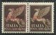 ZANTE 1943 COPPIA ISOLE JONIE + AMMINISTRAZIONE CIVILE GRECA SOPRASTAMPA ROSSA  POSTA AEREA CENT. 25 MNH CERTIFICATA - Occup. Tedesca: Zante