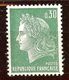 SUPERBE MARIANNE De CHEFFER N°1536Ab 30c Vert NEUF Avec GOMME** Avec CHIFFRE 620 ROUGE Au Dos Cote 4,50 Euro - 1967-1970 Marianne De Cheffer