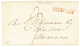 149 1822 COLONIES PAR GRANVILLE En Rouge Sur Lettre Avec Texte De JERSEY Pour BORDEAUX. Rare. TTB. - Guernsey