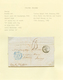 163 1849/52 3 Lettres De PARIS Pour JERSEY (cds JERSEY Rouge Ou Bleu) + Cachet LIGNE DE CALAIS N°1. TTB. - Guernsey