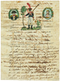 329 1813 Lettre Illustrée De 4 Pages écrite De PARIS Ornée D'une Vignette Centrale Avec Portrait De L' EMPEREUR & L' IMP - Marques D'armée (avant 1900)