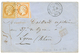 348 1866 10c(n°21) + 40c(n°23) Pd Obl. CEMA + CORPS EXP. MEXIQUE Bau A Sur Env. Pour La FRANCE. TB. - Army Postmarks (before 1900)