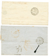 369 POSTE FERROVIAIRE : 2 Lettres (1851/54) Avec Cachets Rares RETARD DU COURRIER PARIS Et RETARD DU CONVOI PARIS. TTB. - 1853-1860 Napoleon III