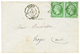 372 1857 Paire 5c(n°12) TB Margée Obl. Etoile + PARIS 3e Sur Enveloppe Pour TROYES. TTB. - 1853-1860 Napoléon III