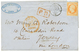386 1856 40c(n°16) TTB Margé Obl. Roulette De POINTILLES FINS Sur Lettre De PARIS Pour JERSEY. Superbe Cachet D' Arrivée - 1853-1860 Napoleon III