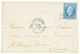 395 1864 20c(n°22) Obl. GROS CHIFFRE 550 En Bleu + T.15 BOULOGNE-S-MER En Bleu Sur Lettre. Rare. TTB. - 1863-1870 Napoleon III With Laurels