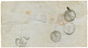 403 1864 ITALIE 15c Sur Lettre(pd) Pour TORINO Redirigée à PARIS Et Réexpédiée En ANGLETERRE Avec FRANCE 20c(n°22)x2 Obl - 1863-1870 Napoléon III Lauré