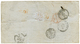 403 1864 ITALIE 15c Sur Lettre(pd) Pour TORINO Redirigée à PARIS Et Réexpédiée En ANGLETERRE Avec FRANCE 20c(n°22)x2 Obl - 1863-1870 Napoleon III With Laurels