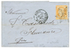 451 "4 RETOUCHE" : 1873 40c SIEGE(n°38) Variété "4 RETOUCHE" Sur Lettre De PARIS. Signé SCHELLER. Superbe. - 1871-1875 Cérès