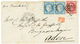 456 1872 80c EMPIRE(n°32) + CERES Paire 25c(n°60) Sur Lettre De BOULOGNE-S-MER Pour ADEN(YEMEN). TB. - 1871-1875 Cérès