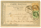 467 "Tarif VOIE De MER à 20c" : 1876 CERES 5c + 15c Obl. ISSY-S-SEINE Sur CARTE PRECURSEUR Pour NEW-YORK(ETATS-UNIS). Tr - 1871-1875 Ceres