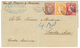 471 1876 CERES 10c + 40c+ 80c Obl. BORDEAUX Sur Lettre Pour SANTA ANA (SALVADOR). Destination RARE. TTB. - 1871-1875 Ceres