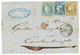 544 1875 CERES 25c(x2) + 30c Obl. ANCRE + MARSEILLE B.M Sur Lettre Pour CONSTANTINOPLE. TTB. - Poste Maritime