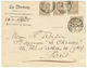 547 1897 NOUVELLE CALEDONIE 15c(x4) Obl. MARSEILLE BOUCHES DU RHONE Sur Env. De NOUMEA Pour PARIS. TB. - Poste Maritime