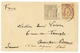 579 "JERUSALEM" : 1901 2c + 3c SAGE Obl. JERUSALEM PALESTINE Sur Env. (tarif IMPRIME) Pour La FRANCE. TTB. - Other & Unclassified