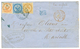 691 GUADELOUPE : 1866 AIGLE 10c + 20c+ 40c Obl. Cachet à Date (rare) GUADELOUPE POINTE-A-PITRE GUADELOUPE Sur Lettre Pou - Altri & Non Classificati