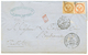 701 1863 AIGLE 10c + 40c Obl. Losange Muet + Grand Cachet ST PIERRE MARTINIQUE Sur Lettre Pour La FRANCE. TTB. - Altri & Non Classificati