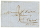 729 "BENIN - PRECURSEUR" : 1856 Taxe "3" Sur Lettre Avec Texte Daté "WHYDAH" Pour La FRANCE. Origine Trés Rare à Cette D - Autres & Non Classés