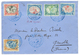 745 1905 4c Variété CENTRE RENVERSEE + 4c+ 5c+10c+ 15c Obl. DJIBOUTI Sur Enveloppe Pour La FRANCE. Variété Rare Sur Lett - Sonstige & Ohne Zuordnung