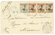 755 "TCHE-KAM" : 1908 KOUANG-TCHEOU 1c + 2c(x2)+ 5c Obl. TCHE-KAM CHINE Sur DEVANT De Lettre (front Only) Pour La FRANCE - Autres & Non Classés