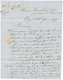 837 "TANGER Via GIBRALTAR" ; 1859 GIBRALTAR Bleu + Taxe 5 Sur Lettre Avec Texte Daté "TANGER" Pour La FRANCE. RARE. TTB. - Sonstige & Ohne Zuordnung