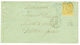859 "DUMBEA" : 1884 CG 25c Obl. Cachet Trés Rare POSTES DUMBEA En Bleu (frappe Lègère) Sur Enveloppe Pour La FRANCE. Cot - Other & Unclassified