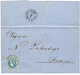 958 "METELINO" : 1875 10 Soldi Canc. METELINO On Entire Letter To SMYRNA. Verso, LLOYD SMIRNE. Vvf. - Levante-Marken