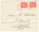 962 "METELINO" : 1910 20p(x2)canc. METELINO On Envelope(crease) To SWITZERLAND. Vvf. - Eastern Austria