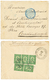 1008 BULGARIA : 1889 2 Covers To CONSTANTINOPLE With 25c + Blue Negativ Cachet (scarce) And 5c(x5) Canc. BUR. AMBULANT T - Other & Unclassified