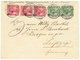 1051 PETCHILI : 1901 GERMANIA 5pf(PVb)x2+ 10pf(PVc)x3 Canc. TIENTSIN On Envelope To GERMANY. Signed STEUER. Rare. Superb - China (offices)