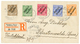 1113 1900 N°1 + N°2+ N°3d (scarce)+ N°4 + N°5b (scarce) Canc. TANGER On REGISTERED Envelope To GERMANY. Signed STEUER +  - Maroc (bureaux)