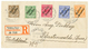 1113 1900 N°1 + N°2+ N°3d (scarce)+ N°4 + N°5b (scarce) Canc. TANGER On REGISTERED Envelope To GERMANY. Signed STEUER +  - Morocco (offices)