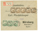 1122 1906 3pf Strip Of 5 + 5pf Strip Of 3 Canc. APIA On REGISTERED Cover To GERMANY. Vvf. - Samoa