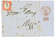 1158 1861 SARDINIA 40c (4 Margins) Canc. French PC 4226 Of NICE + Entry Mark SARDAIGNE NICE On Entire Letter From GENOVA - Unclassified
