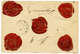 1201 POLAND : 1852 Registered Envelope With Blue Russian Label Canc. WARSZAWA In Red. Vvf. - Other & Unclassified