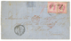 1235 "BAHAMAS To FRANCE" : 1863 4d Pink(x2) Canc. A05 + Large Cds BAHAMAS (verso) On Entire Letter With Full Text Dateli - Other & Unclassified