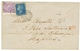 1315 MALTA 1868 GB 2d Blue + 6d Mauve Canc. A25 + MALTA On Entire Letter To ITALY. Vf. - Malta (...-1964)