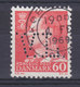 Denmark Perfin Perforé Lochung (V15) 'V.L.' V. Løwener, København Fr. IX. Stamp (2 Scans) - Abarten Und Kuriositäten