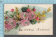 CPA Fantaisie Fleurs, Appliqué De Poudre Brillante, Je Vous Aime -  Postcard Carte Postale - Autres & Non Classés