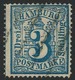 Gestempelt 3 S Preußischblau, Farbfrisches, Vollzähniges Kabinettstück Mit Sauber Aufgesetztem Vierstrichstempel, Fotoku - Hamburg